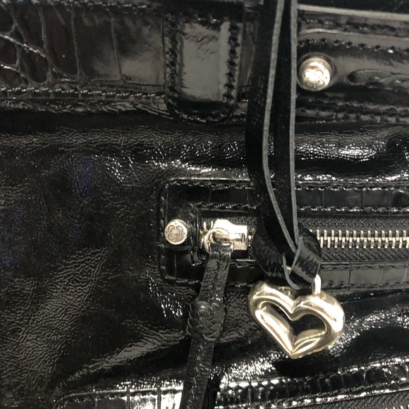 Vintage Brighton Black Patent Leather Shoulder Hand Bag - Picture 3 of 13